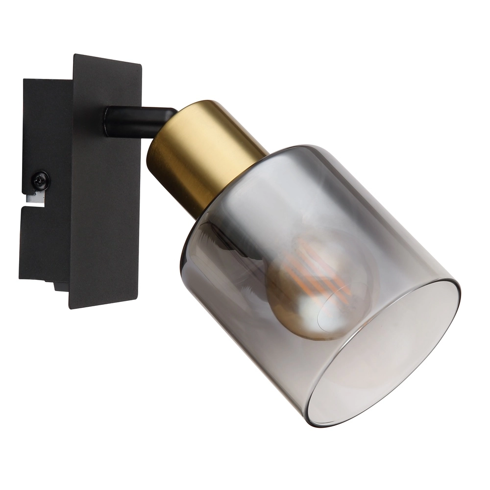 Wandlampe Hollsy Schwarz mit Rauchglas Globo 9007371457847