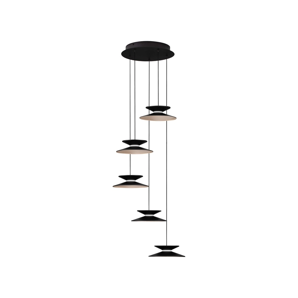 Design-Pendelleuchte Morfi 5-flammig schwarz Lyora 5212017458483