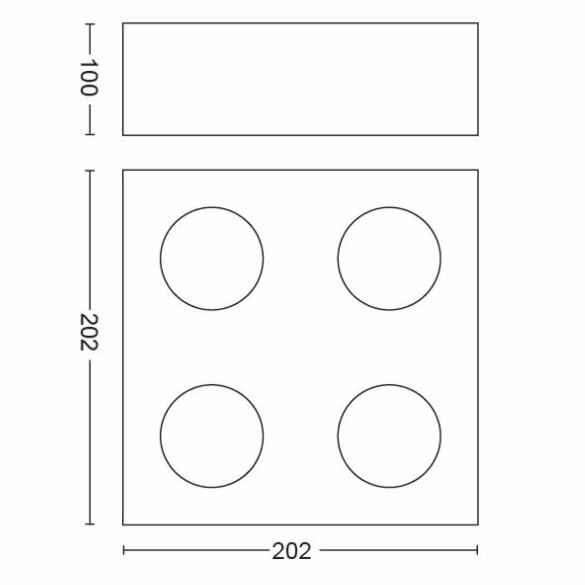 Strahler Box 4-Licht weiß Philips 8718696164549