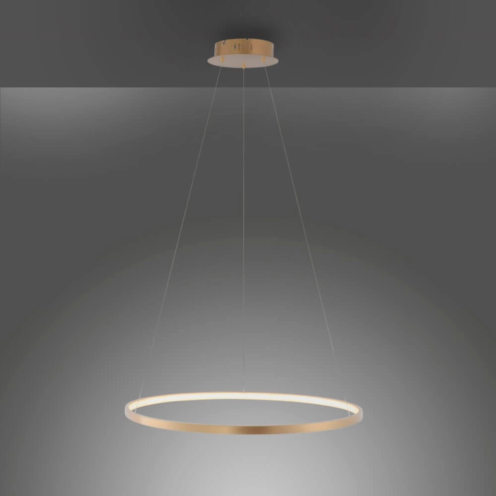 Runde Hängelampe Circle Gold Ø 60cm Just Light 4043689960414