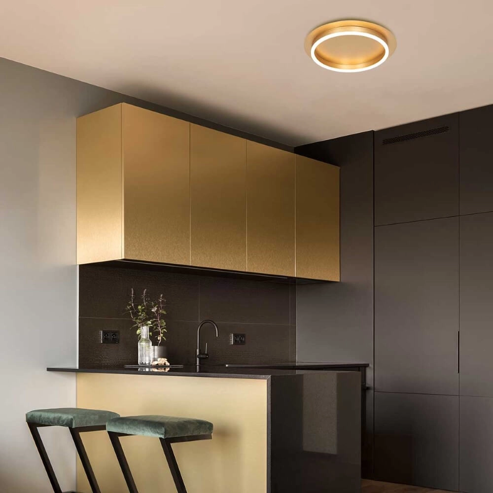 Moderne LED-Deckenleuchte Ringlux Gold - Ø 32cm Steinhauer 8712746170580