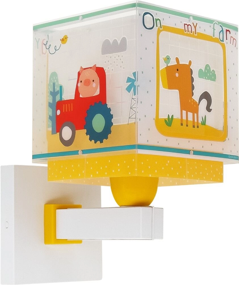 Kinderzimmer-Wandleuchte My Farm gelb mit weiß Dalber 8420406634098