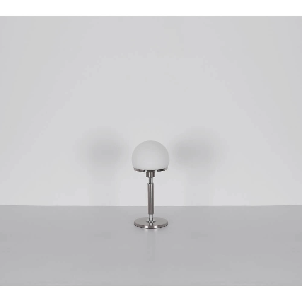 Tischlampe Haku Gold mit weißem Glas Globo 9007371450312