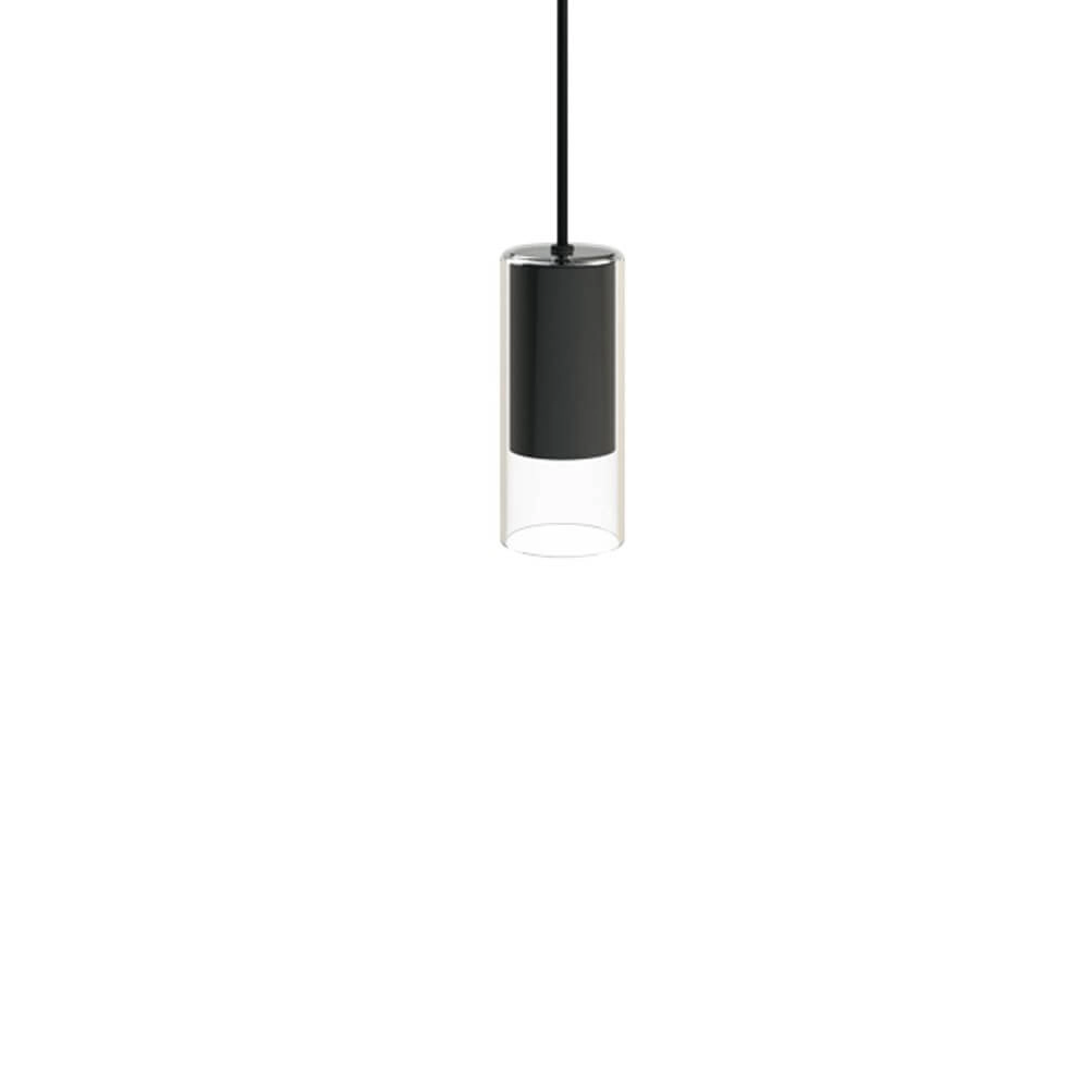 Schwarze Hängelampe Cylinder mit Glas Lyora 5903139786690