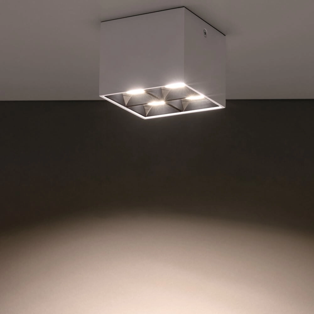 Weißer Aufbaustrahler Midi Led 2x2 LEDs - 4000K Lyora 5903139100519