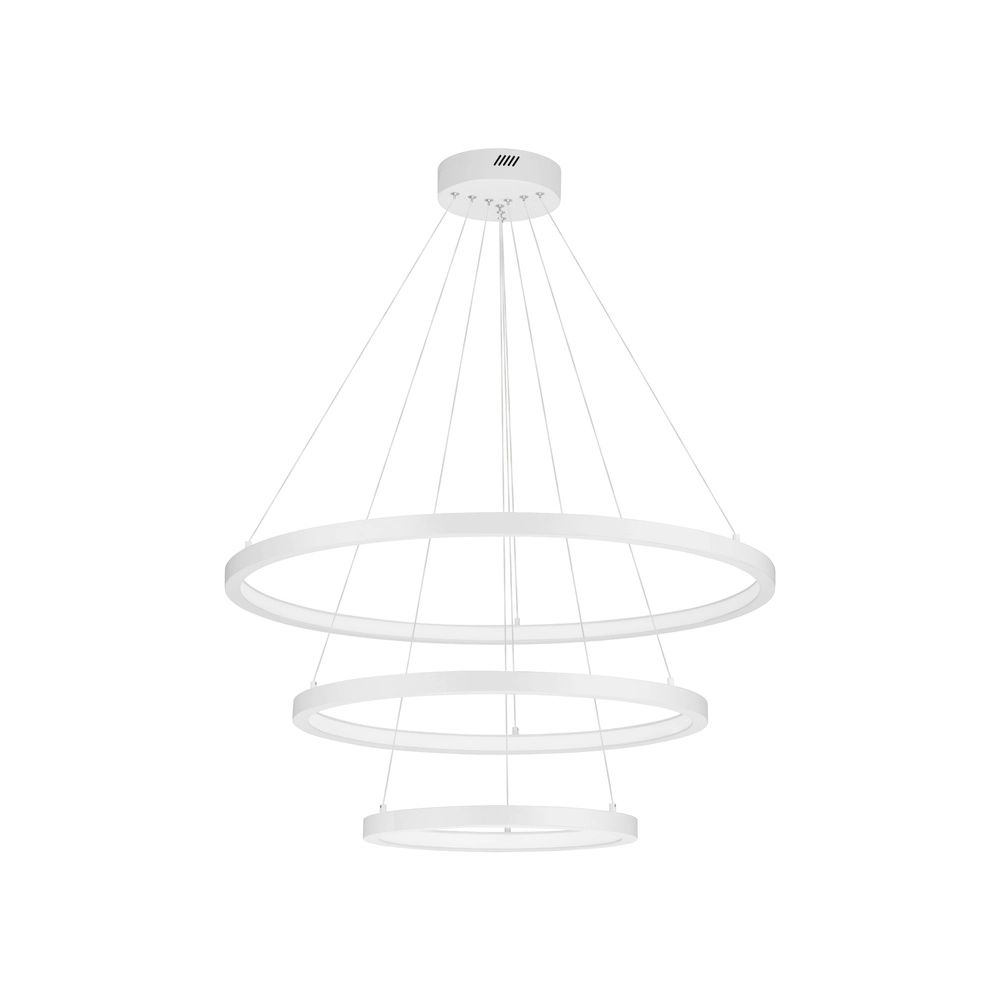 Weiße Pendelleuchte Empatia Design Dreibettzimmer
