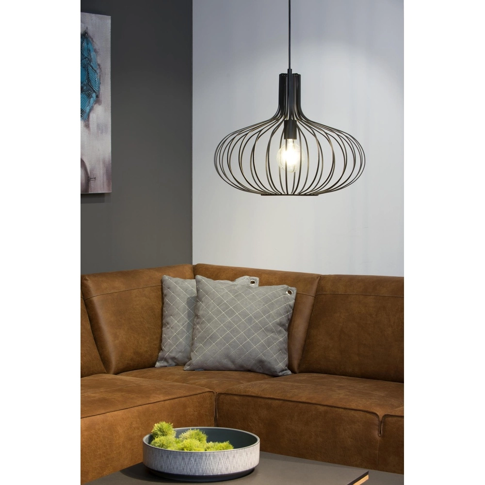 Pendellampe Manuela Ø 50 cm schwarz Lucide 5411212782045