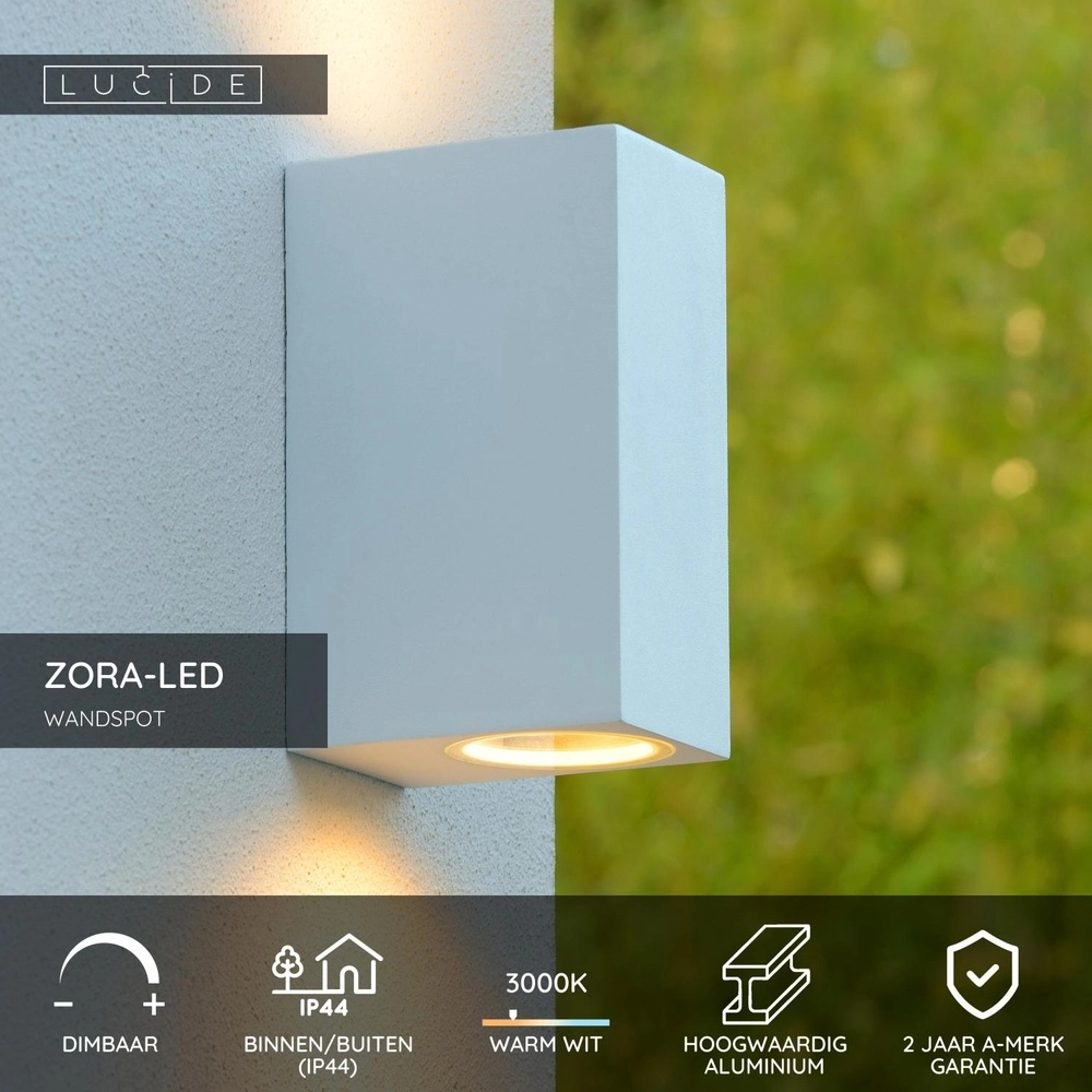 Design-Wandspot Zora-Led Hoch und runter Weiß Lucide 5411212221032
