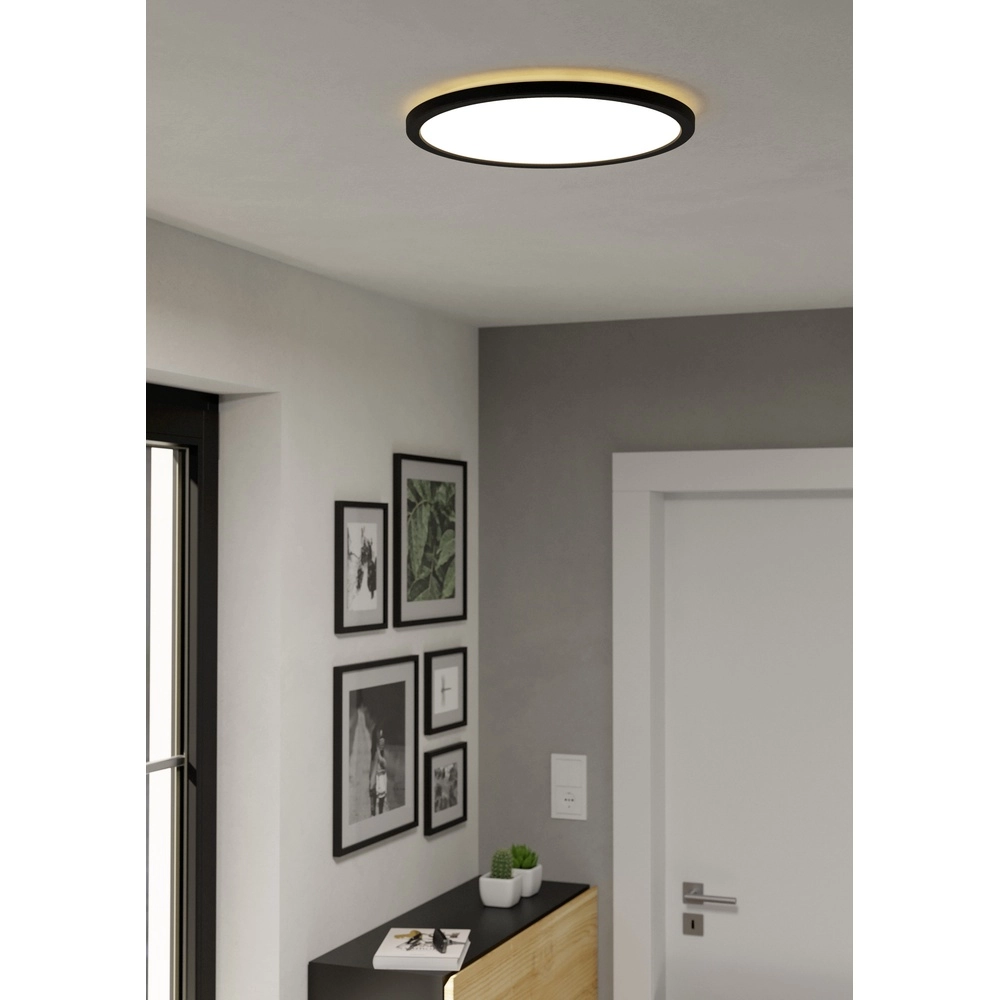 Deckenlampe im Badezimmer Rovito Zigbee – schwarz – Ø 38,9 cm Eglo 9008606329854