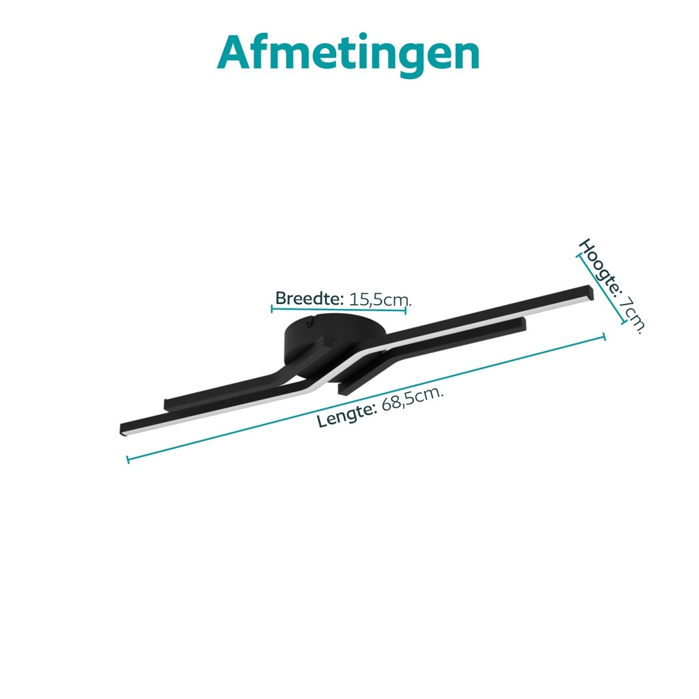 Design-Deckenlampe Amandolo 1 Schwarz Eglo 9008606391523