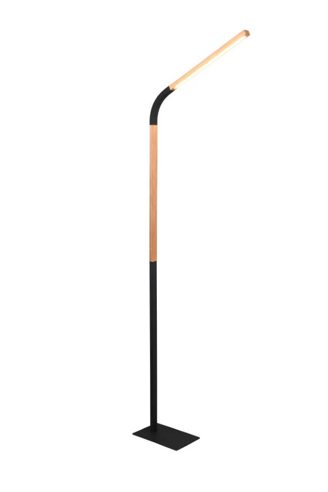 Flexible Leselampe Norris schwarz mit Holz Trio 4017807600018