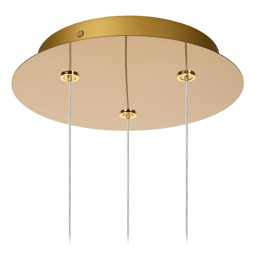 Goldene Pendellampe Cintra Loft 3-Lampen Lucide 5411212134394