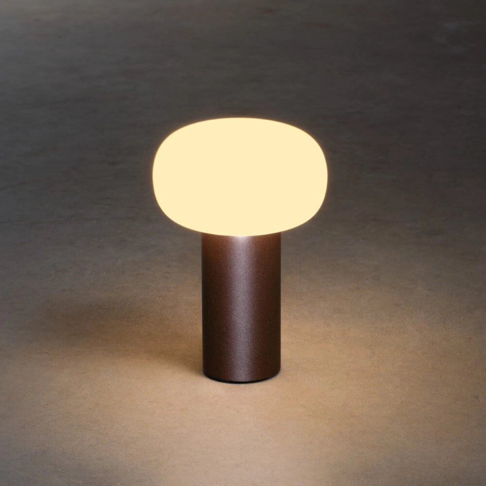 Wiederaufladbare Tischlampe Antibes rostbraun KonstSmide 7318308269726