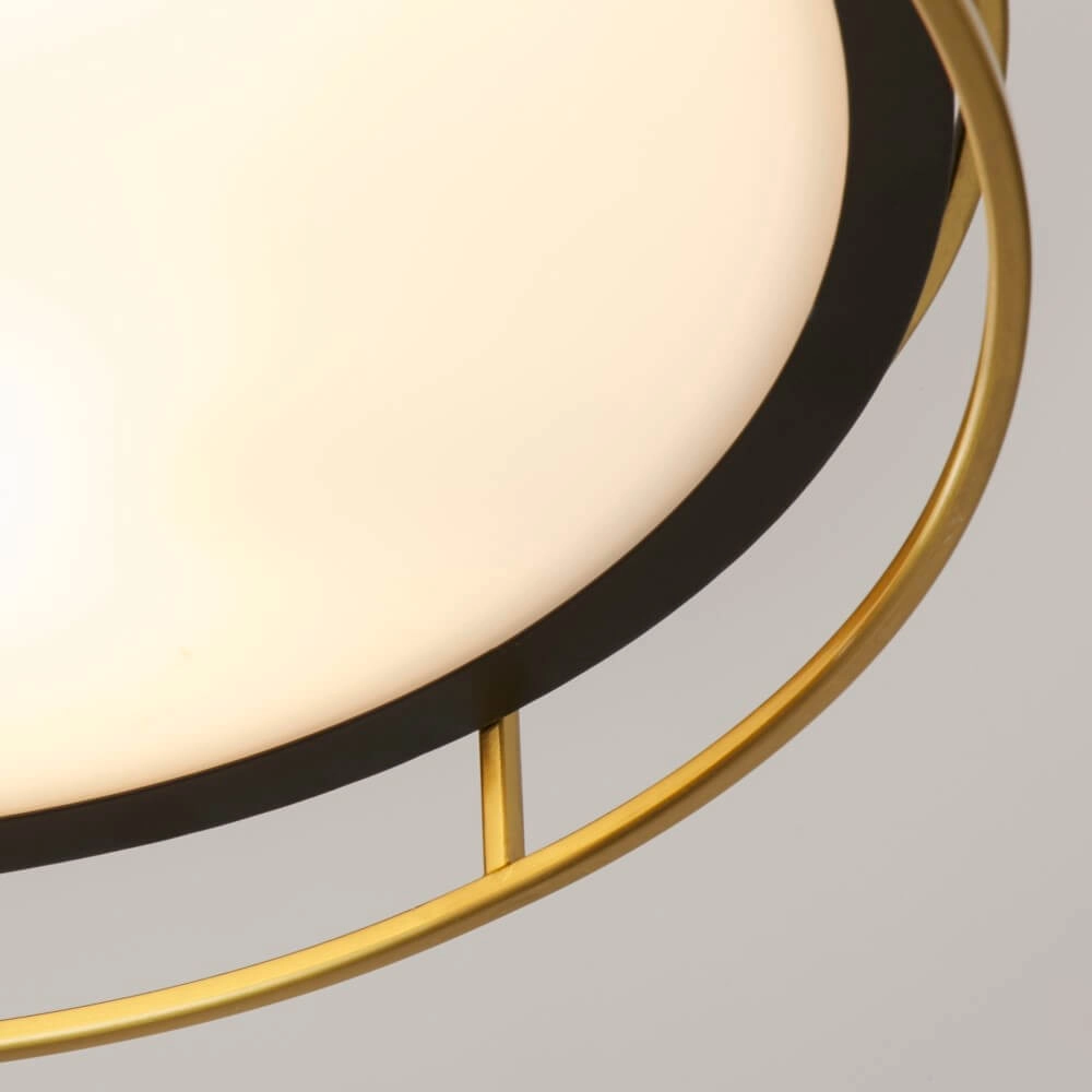 Designer-Deckenleuchte Pheonix Ø 40cm schwarz mit Gold Searchlight 5053423251035