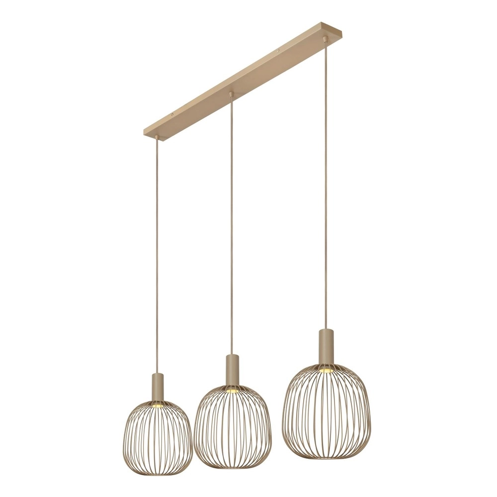 3-Licht Pendellampe Esterel sandbrauner Mini GU10