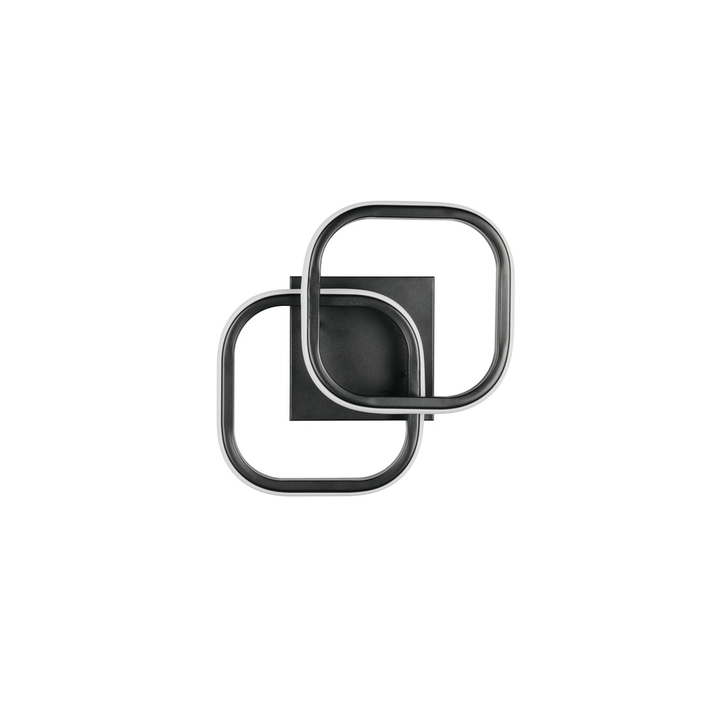 Schwarze Deckenleuchte Kasia Quadratische Bauform Trio 4017807653847