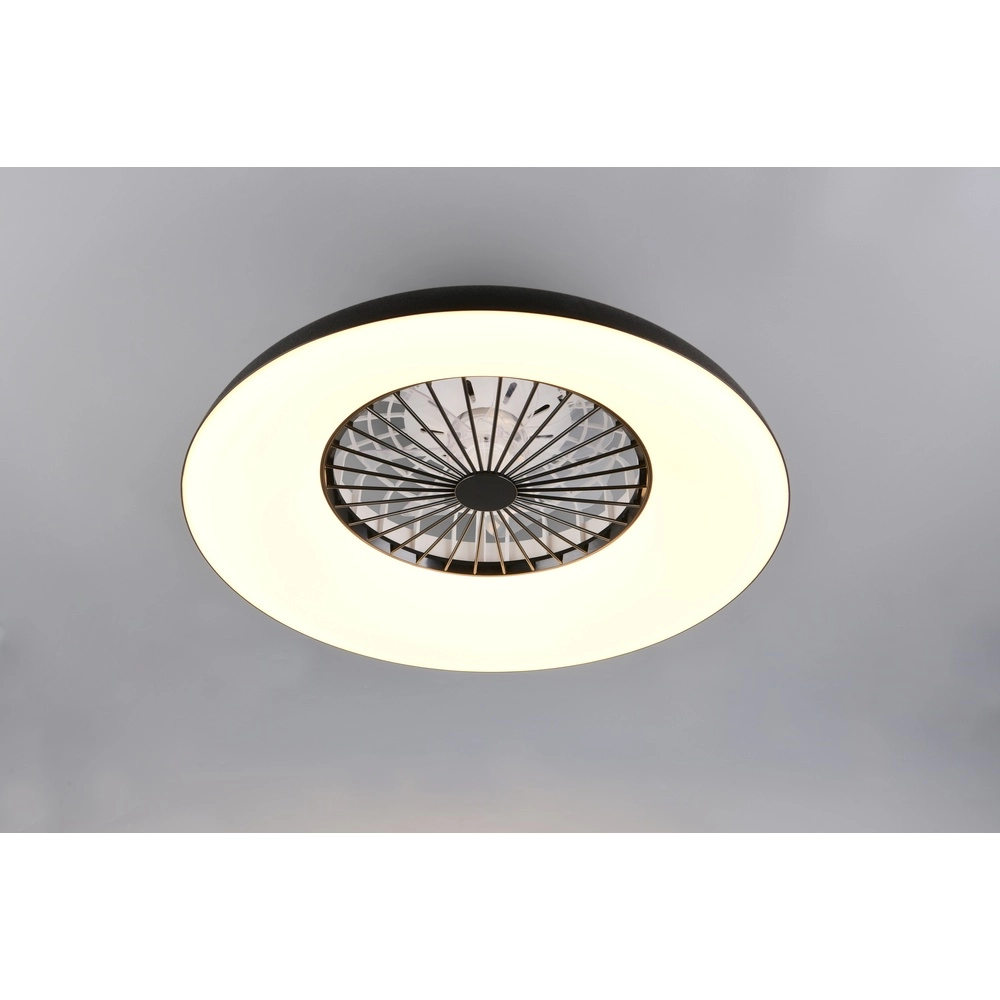 Designventilator Svaerholt schwarze Ø 60cm mit RGB-Funktion Trio 4017807688795