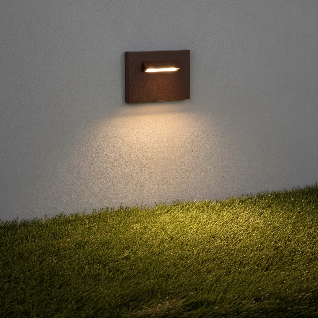 Einbaulicht Recto für Wandrostbraun