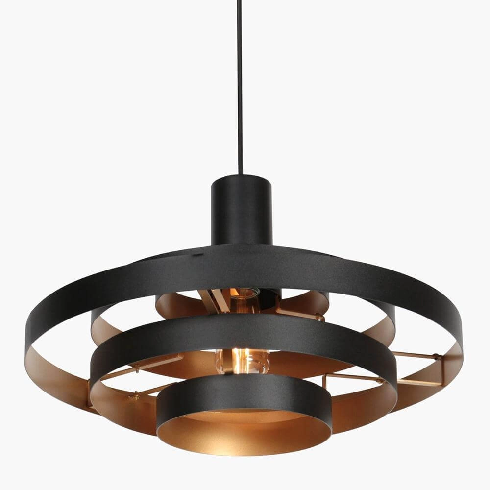 Design-Pendelleuchte Halo Cirque schwarz Ø 50cm Steinhauer 8712746178333