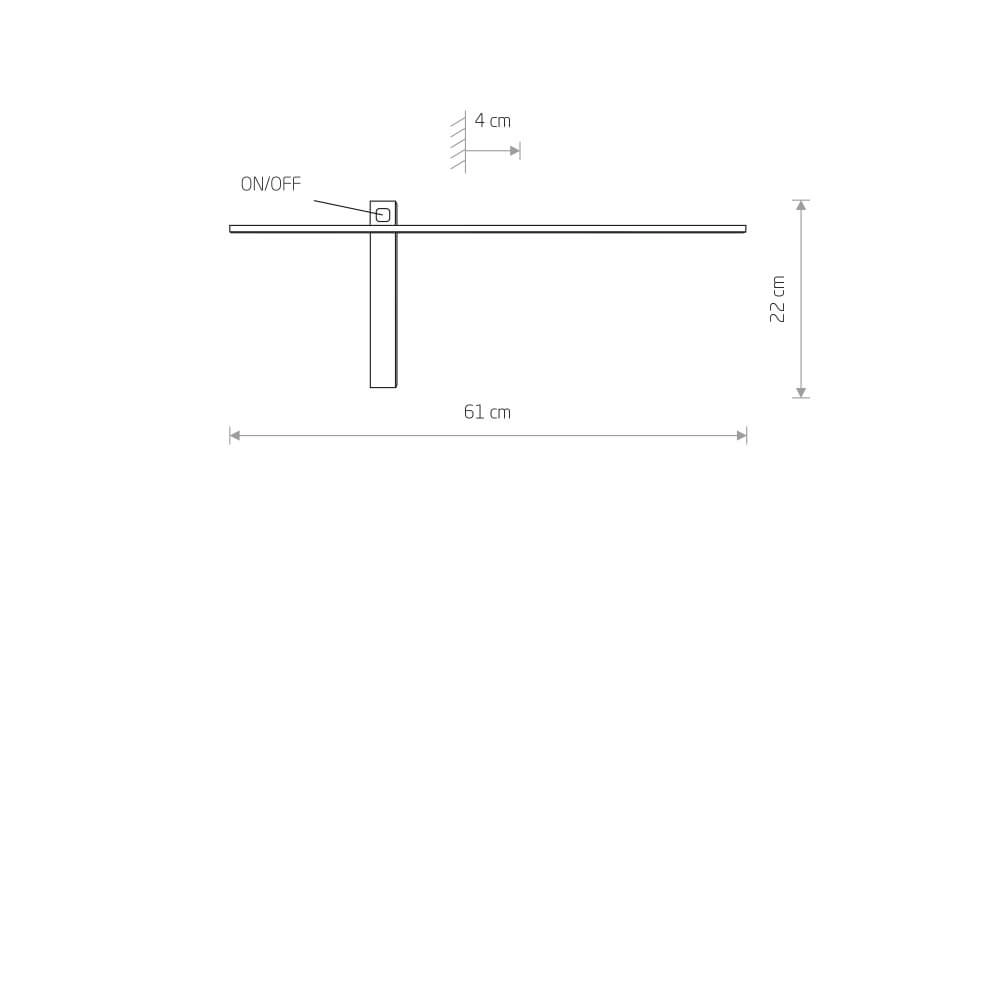 LED-Wandbeleuchtung Impulse Led S 61cm Lyora 5903139811590