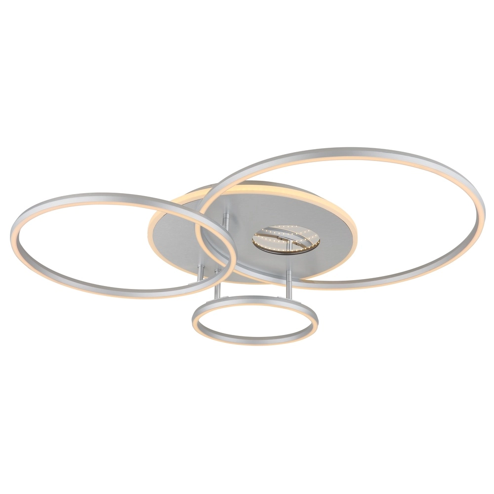 Moderne Deckenlampe Invertina Silbergrau 90 cm Globo 9007371575404