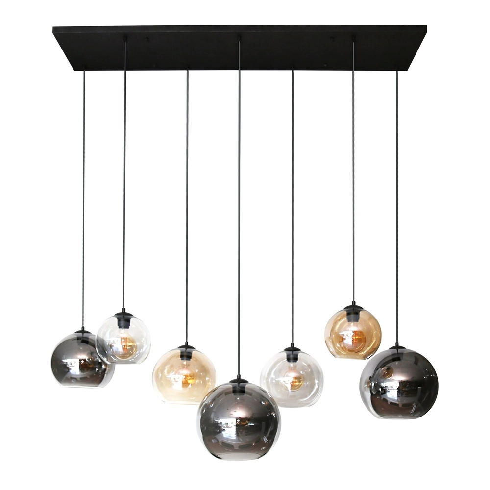 Pendellampe mit 7 Glasschirmen Multi Lyora 8716803512276