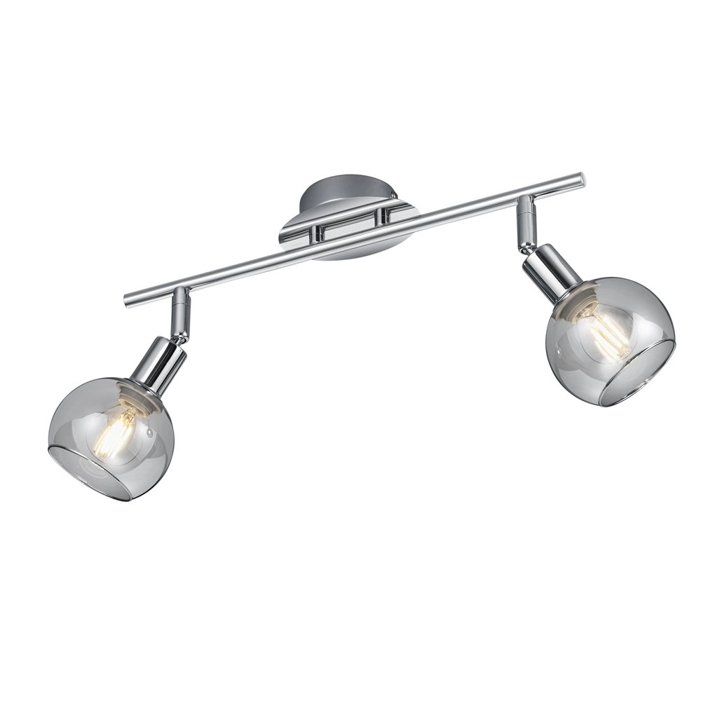 Deckenleuchte Chrom Brest 2 Licht einstellbar Trio 4017807434170