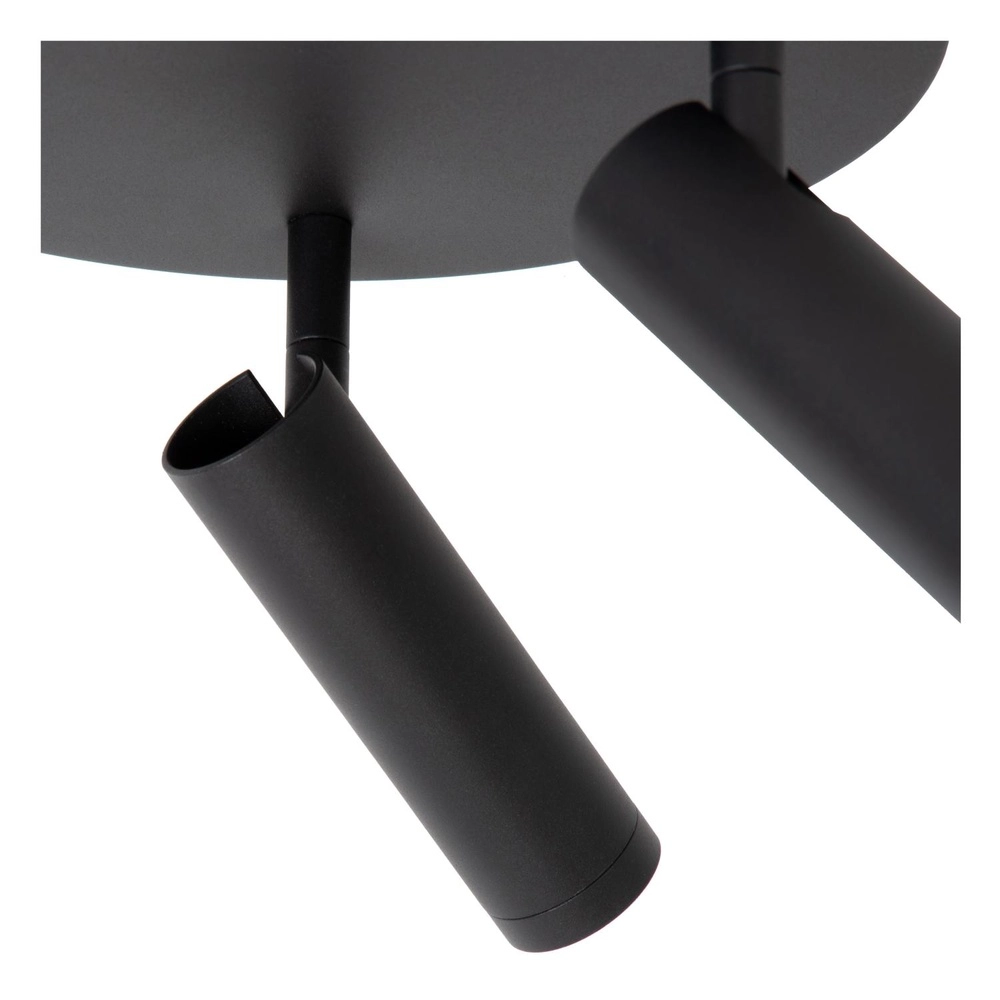 Elegante Deckenlampe Grado 3-Licht Schwarz Lucide 5411212221681