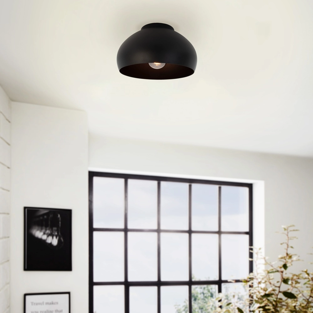 Schwarze Deckenlampe Mogano 2 Ø 17,5 cm Eglo 9008606244584