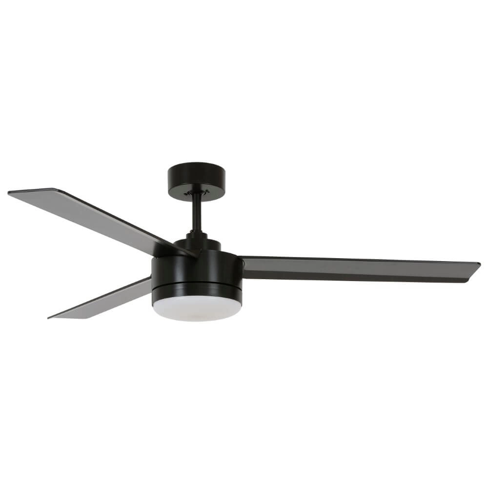 Schwarzer Ventilator mit Lampe Lagoon Ø 132cm IP55