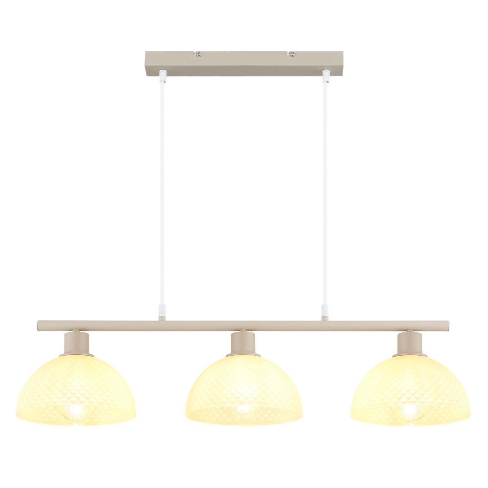 3-Licht Pendellampe Selma Sandbraun Globo 9007371592104