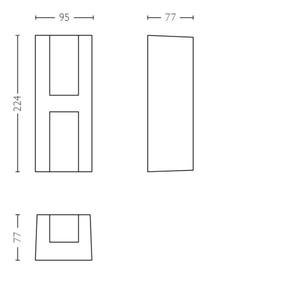 LED-Außenleuchte Shadow Hoch und runter Philips 8718696158845