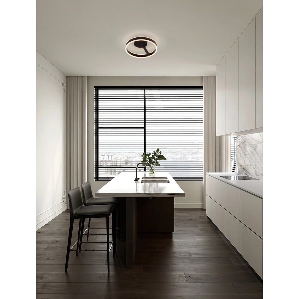 Deckenlampe Bianco schwarz Ø 40cm Lyora 5212017473813