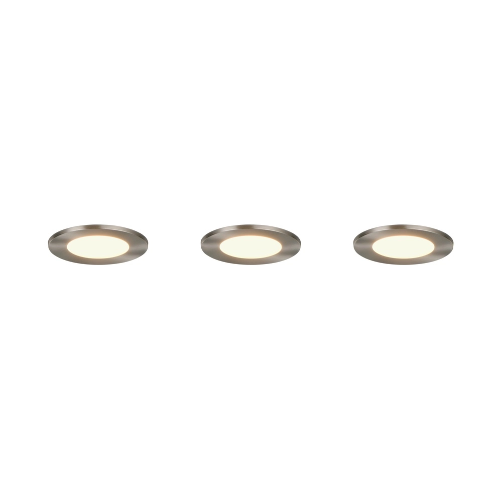 Set mit 3 Einbaustrahlern Himal nickel IP65 Trio 4017807663808