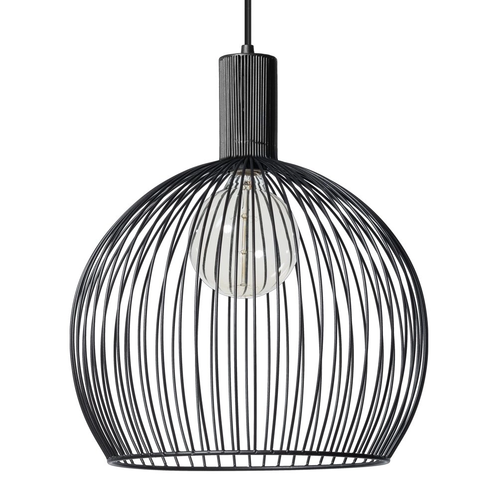Schwarze Hängelampe Wire Ø 40 cm