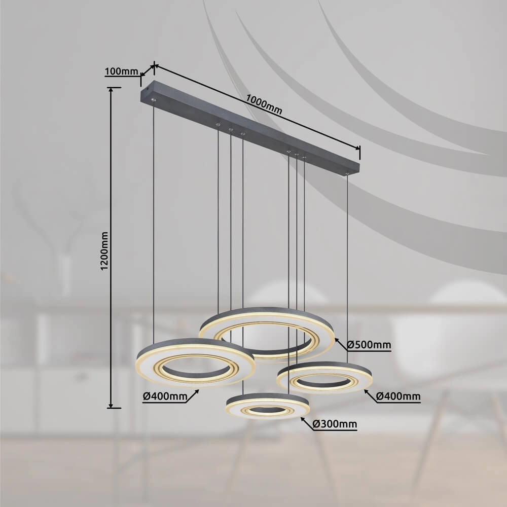 Design der Pendelleuchte Blasius ca. 100 x 50cm Globo 9007371425631