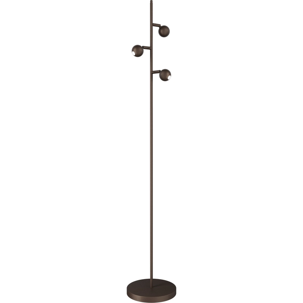 3-Licht Stehlampe Talana Kakaobraun