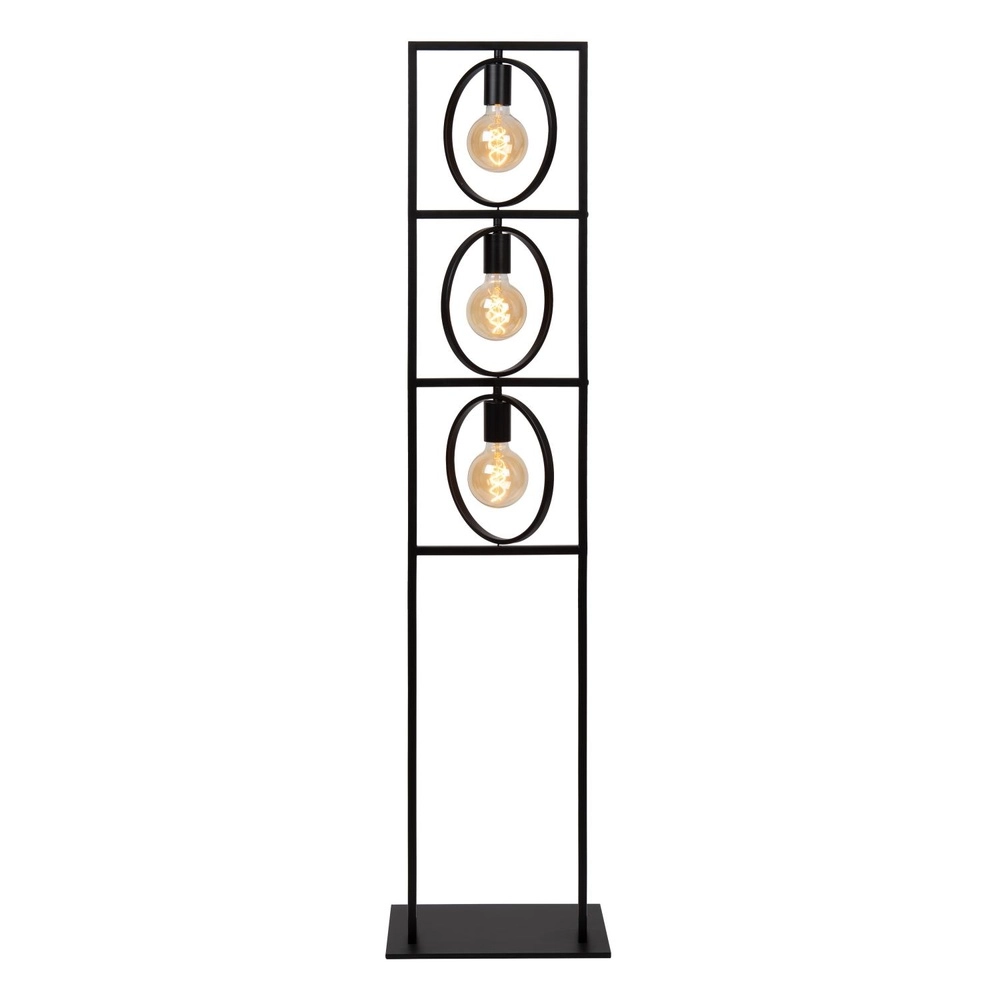 Einzigartige Stehlampe Suus 3-Licht Schwarz Lucide 5411212010896