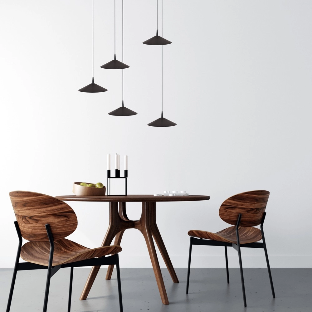 5-Licht Pendellampe Ceppo schwarz Ø 22 cm rund Masterlight 8718121358758