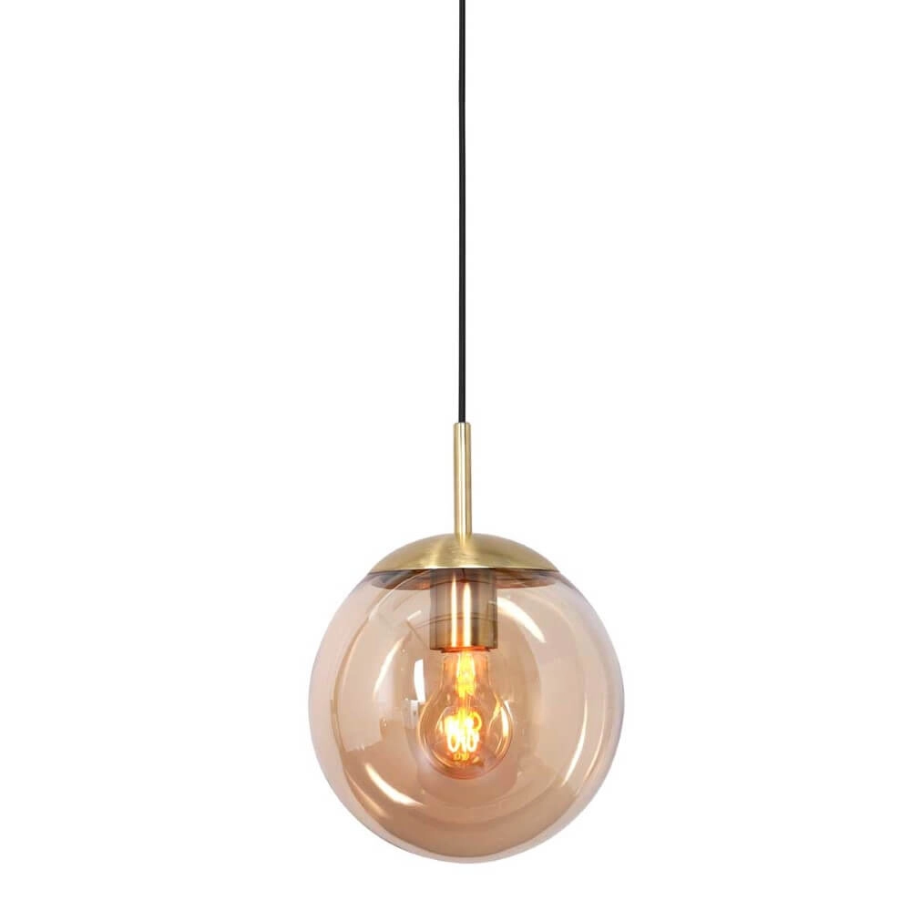 Gold glass hanging lamp Bolique Ø 30cm Steinhauer 8712746166392