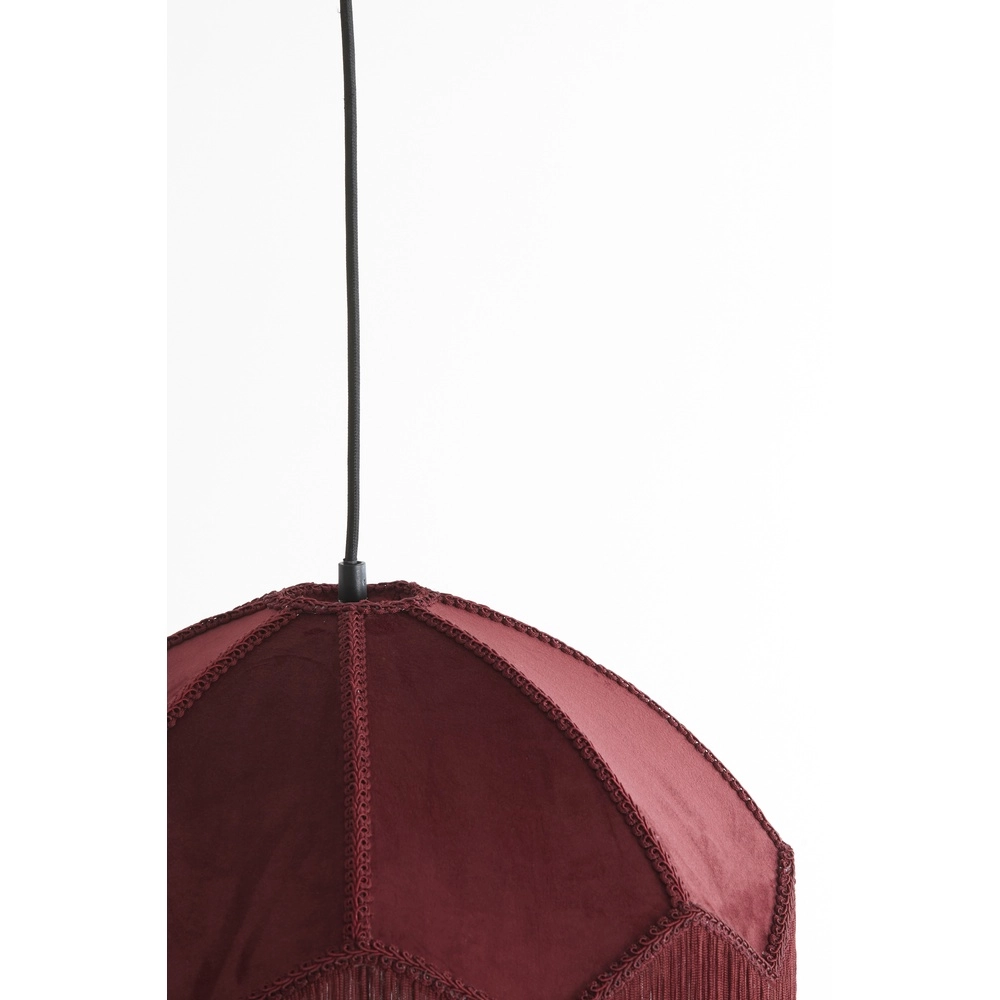 Pendellampe Malacia Ø 40cm – Samt-Bordeaux Light & Living 8717807759254