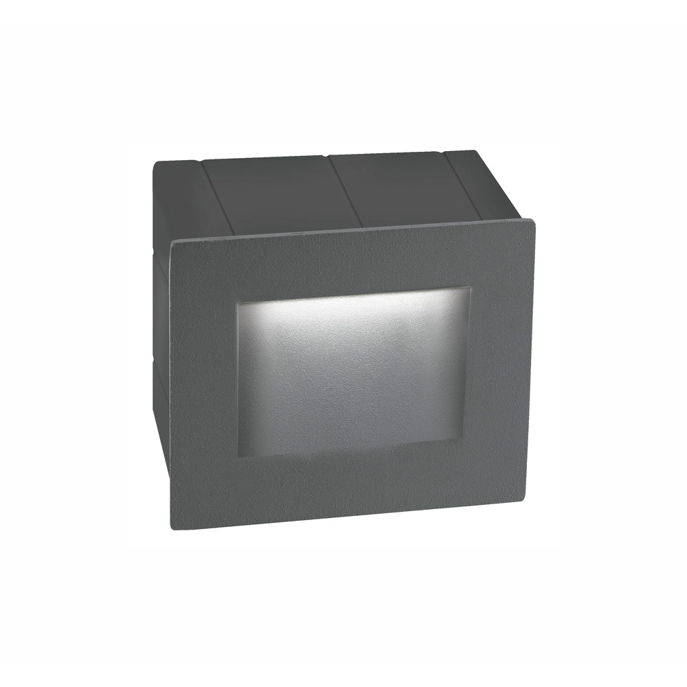 Einbauleuchte Krypton quadratisch grau 8cm