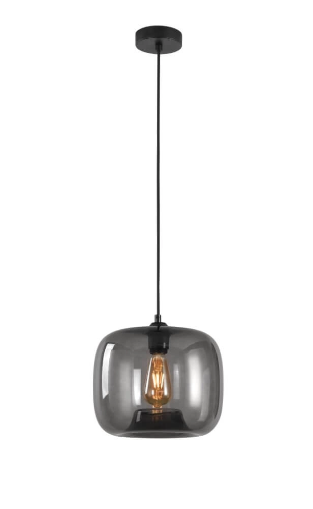Hängelampe Preston graues Glas Ø 28cm
