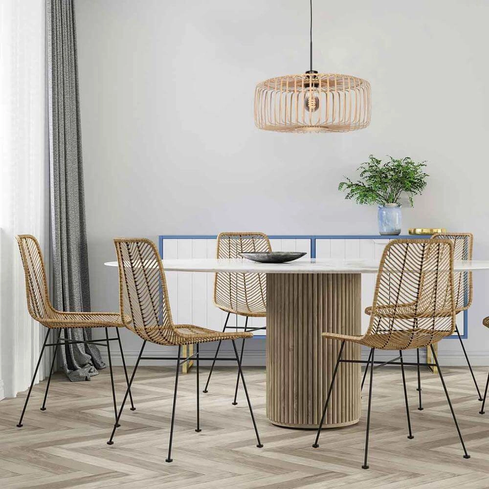 Pendelleuchte aus Bambus Sparkled Light Ø 50cm Steinhauer 8712746176841