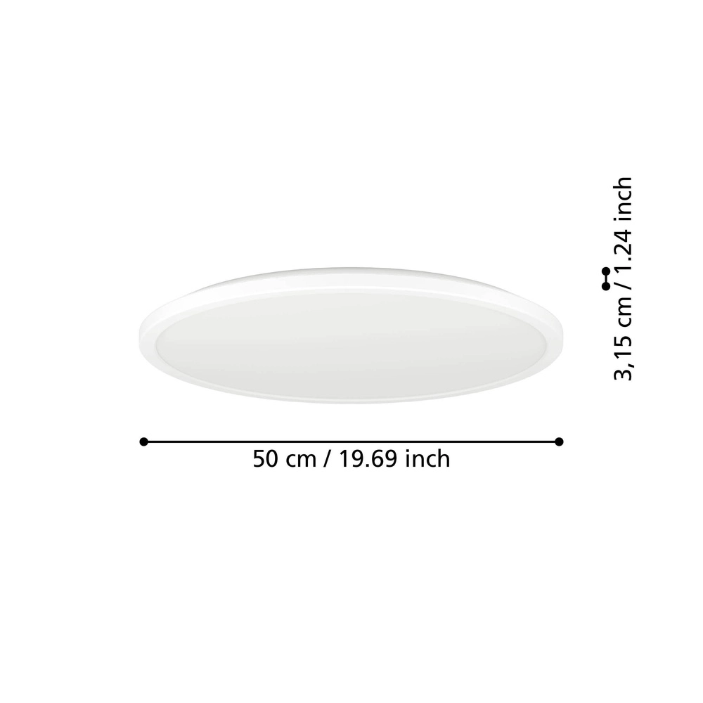 Intelligente Badezimmerlampe Rovito-Z rund - weiß - Ø 50cm Eglo 9008606329793