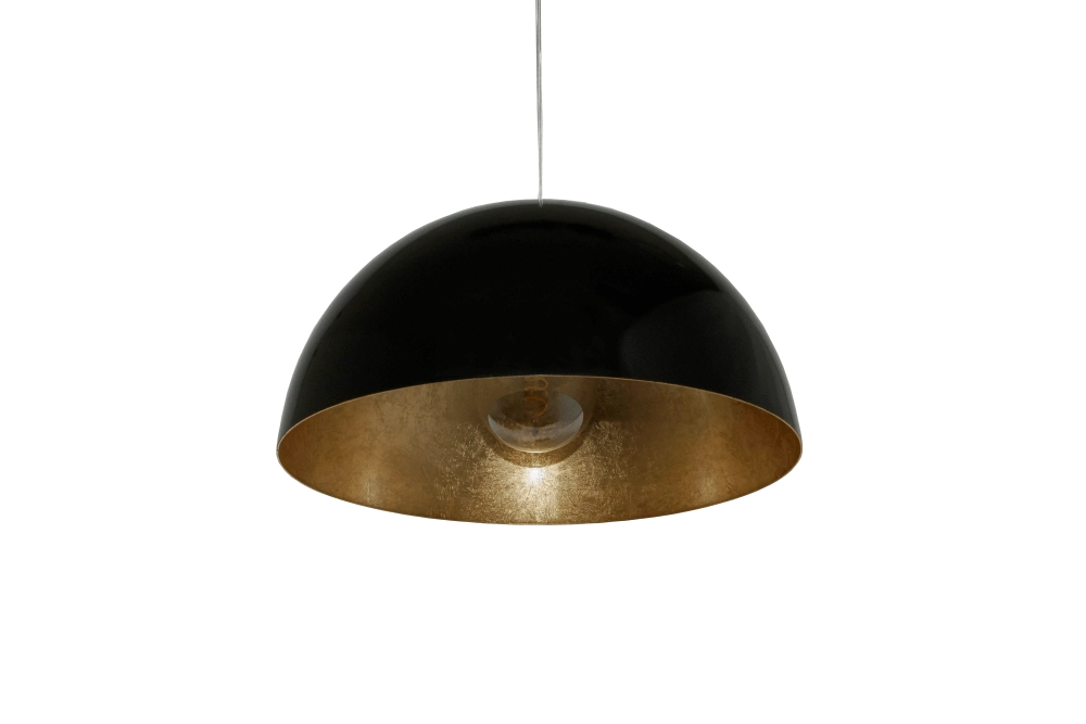 Große Hängelampe Gala Ø 50cm schwarz innen gold Artdelight 8719831736928