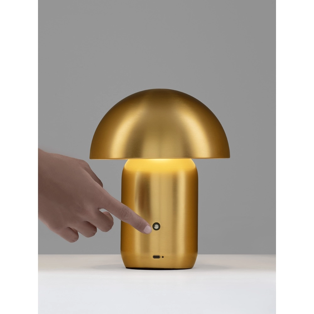 Design-Tischleuchte Pois Wiederaufladbares Gold Lyora 5212017472069