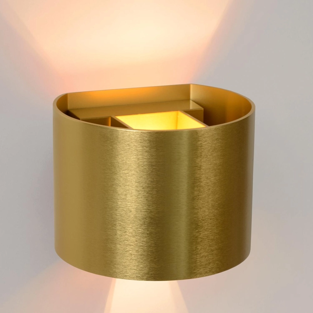 Abgerundeter Wandfleck Xio 2700K Gold Lucide 5411212092465