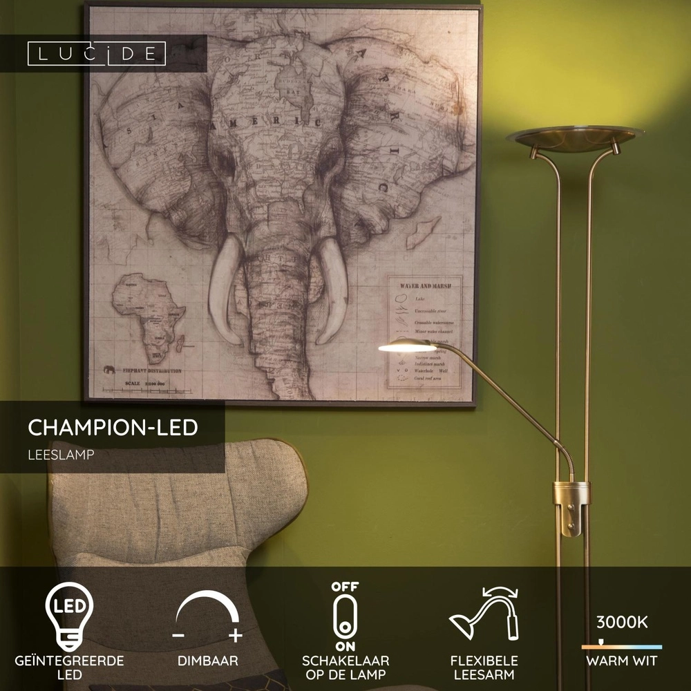 Leselampe Champion-Led Bronze Lucide 5411212193872