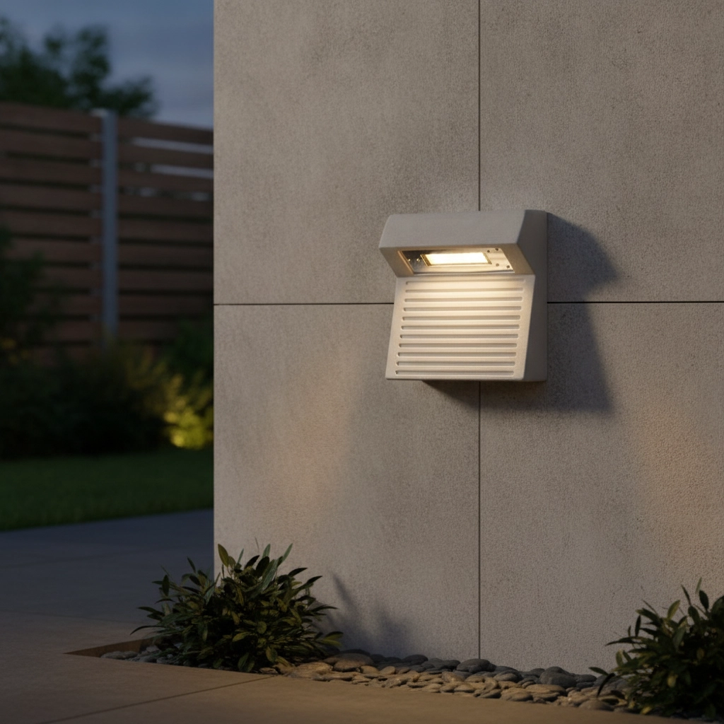 Design-Wandleuchte Moris Beton grau